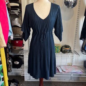 Max Studio Dark Blue Cotton Blend Dress